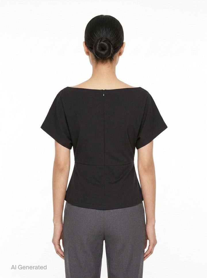 Light Stretch Rayon Linen Top | Club21 Collection | Club21 - back