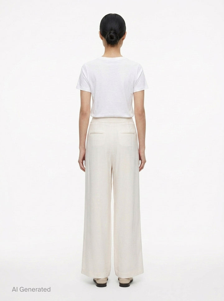 Quinn Crepe Acetate Wide Pants | Club21 Collection | Club21 - back