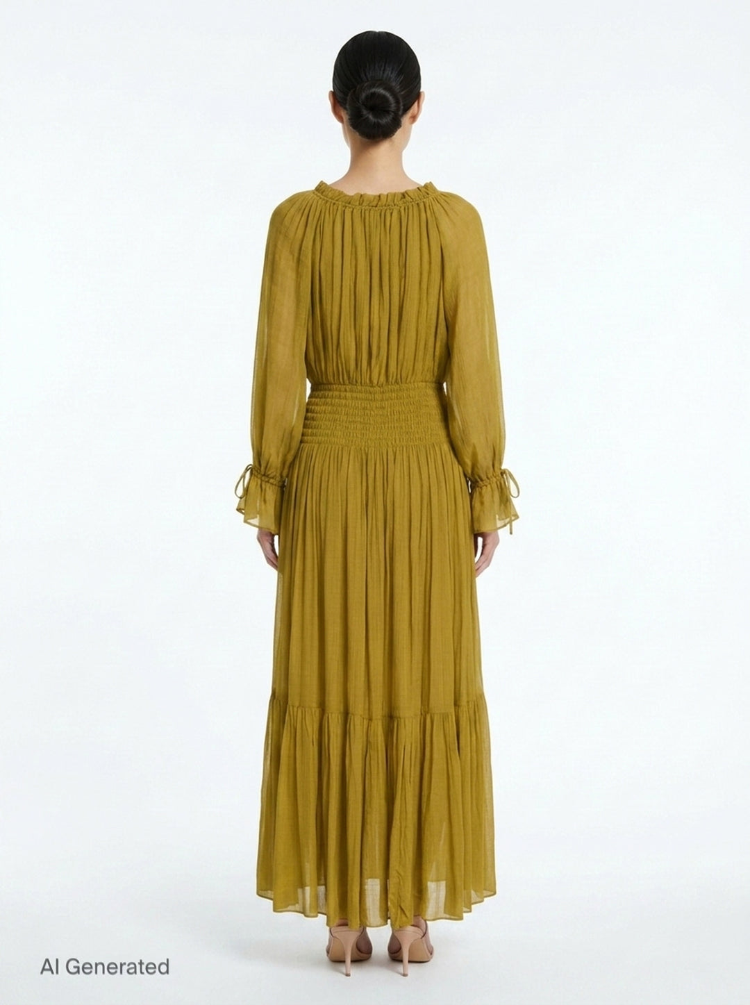 Silk Mix Winkle Midi Dress | Club21 Collection | Club21 - back