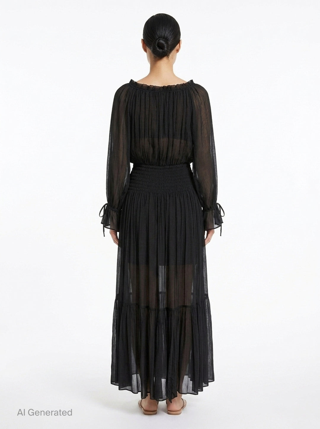 Silk Mix Winkle Midi Dress | Club21 Collection | Club21 - back