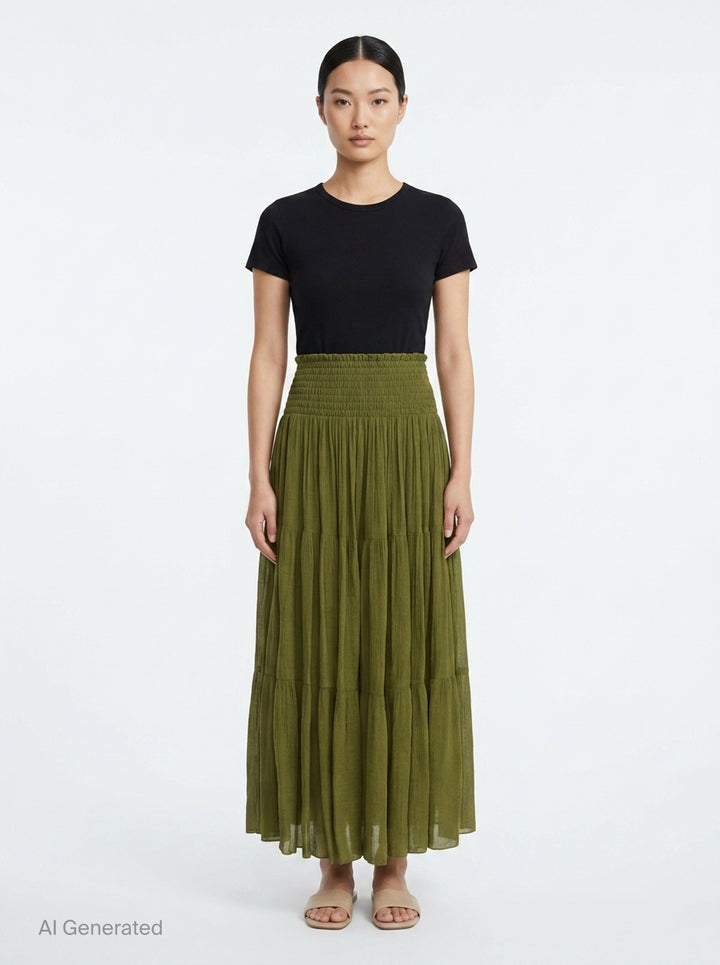 Winkle Silk Mix Maxi Skirt | Club21 Collection | Club21 - front