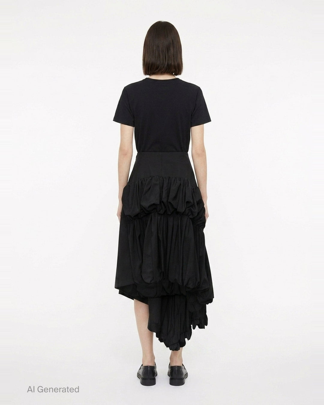 Asymmetrical Draped Skirt | Comme des Garçons | Club21 - back