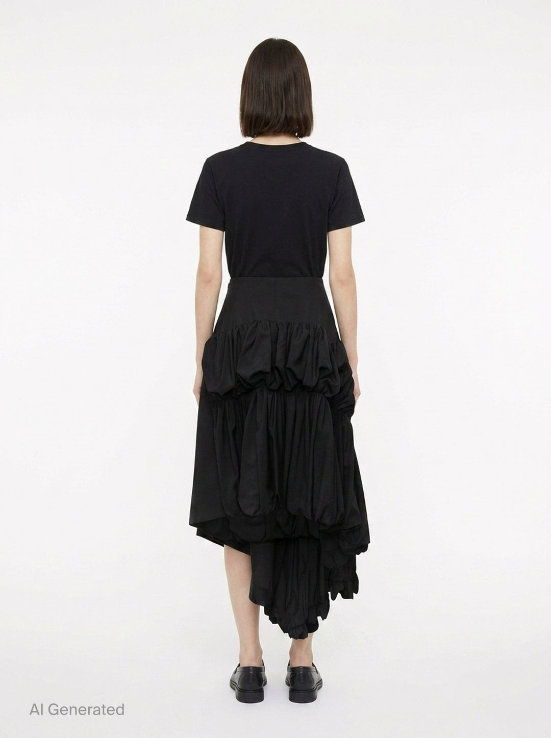 Asymmetrical Draped Skirt | Comme des Garçons | Club21 - back