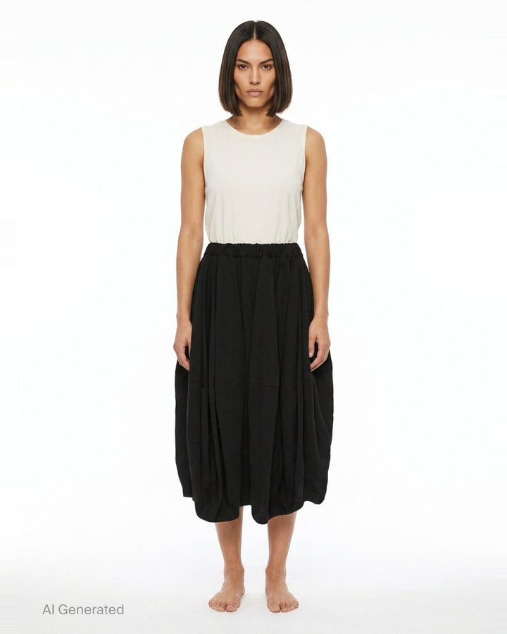 Heavy Twill Balloon Skirt | Comme des Garçons Black | Club21 - front