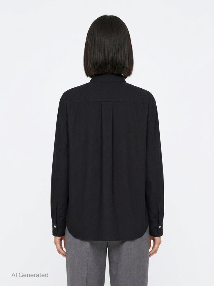 Long Sleeve Ruffle Front Shirt | Comme des Garçons BLACK | Club21 - back