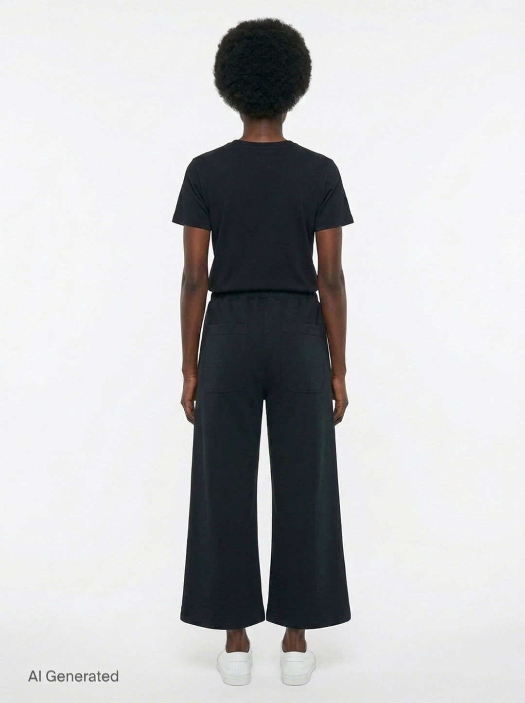 Polyester Jersey Wide-Leg Pants | Comme des Garçons Black | Club21 - back