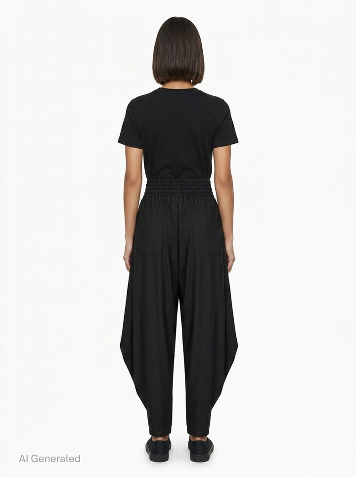 Wool Tropical Harem Pants | Comme des Garçons BLACK | Club21 - back