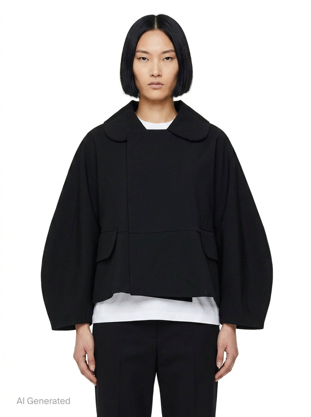 Cropped Balloon Sleeve Jacket | Comme des Garçons Comme des Garçons | Club21 - front