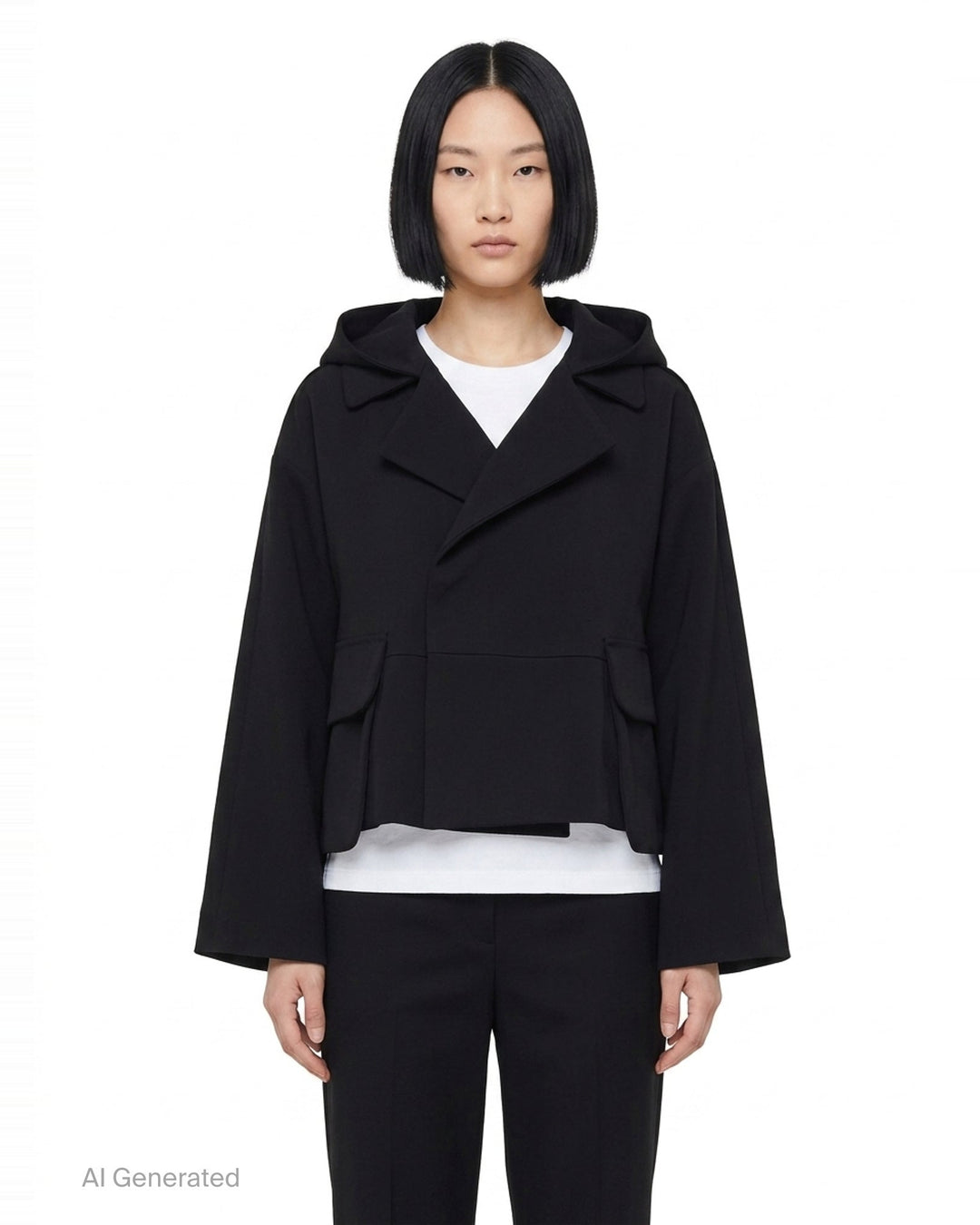 Cropped Button-Up Jacket | Comme des Garçons Comme des Garçons | Club21 - front