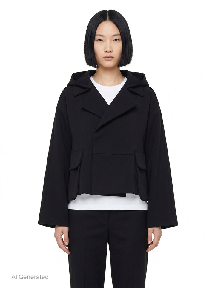 Cropped Button-Up Jacket | Comme des Garçons Comme des Garçons | Club21 - front