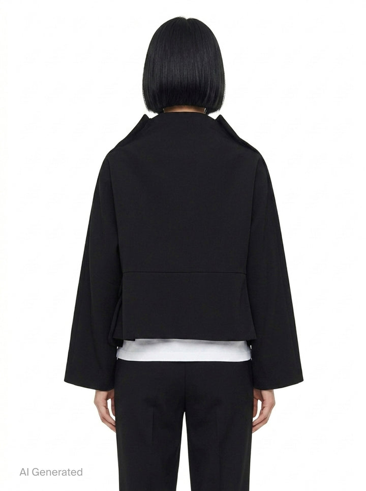 Cropped Button-Up Jacket | Comme des Garçons Comme des Garçons | Club21 - back
