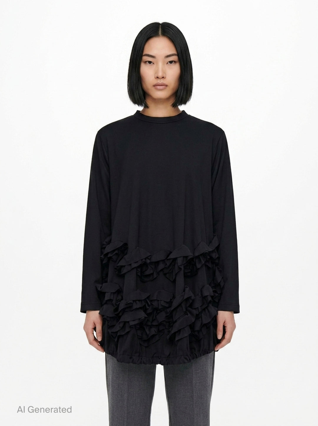 Draped Gathered Layer Top | Comme des Garçons | Club21 - front