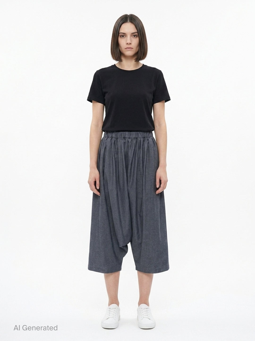 Elastic Waist Wide Leg Pants | Comme des Garçons | Club21 - front
