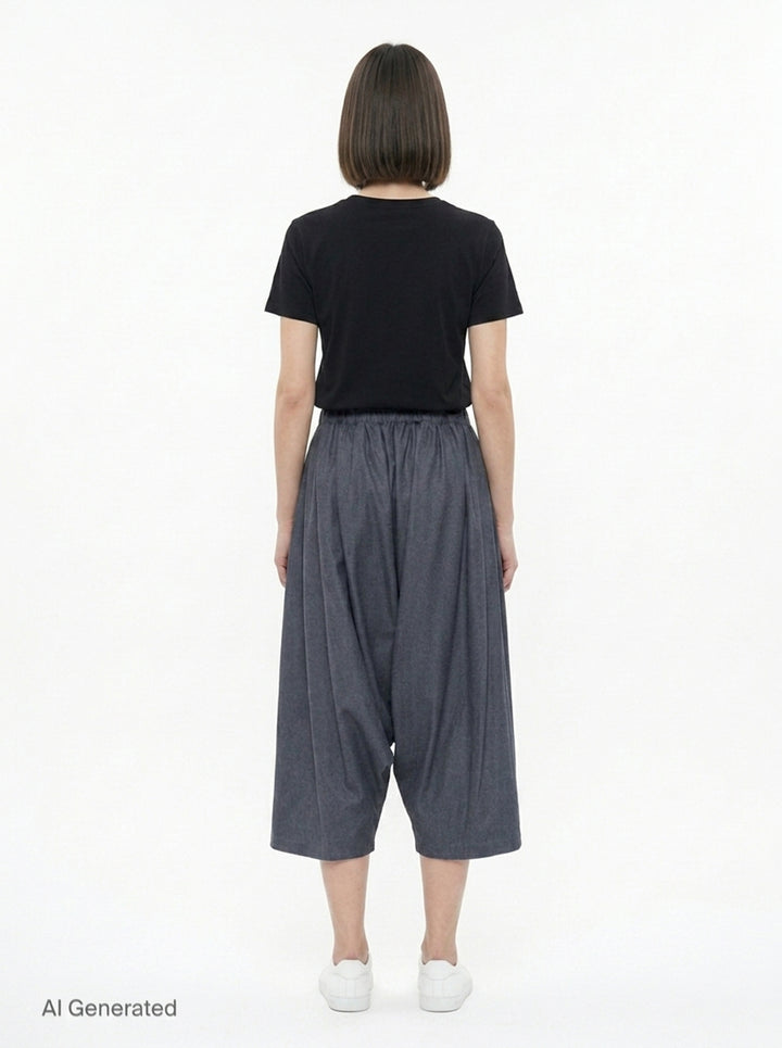 Elastic Waist Wide Leg Pants | Comme des Garçons | Club21 - back