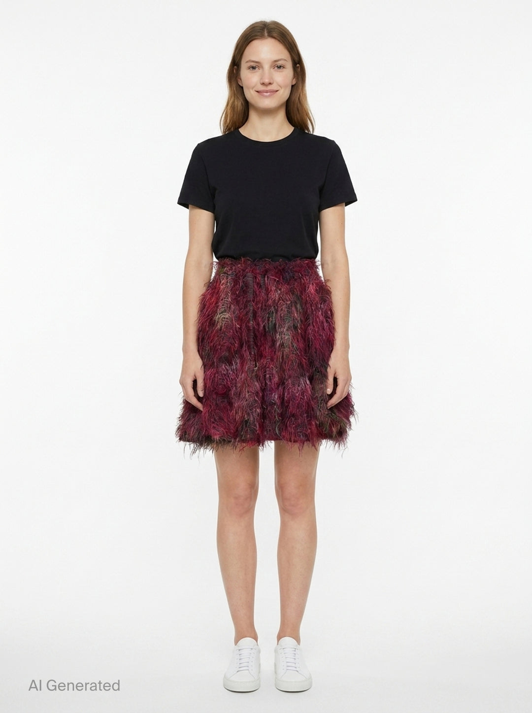 Fringed A-Line Midi Skirt | Comme des Garçons Comme des Garçons | Club21 - front