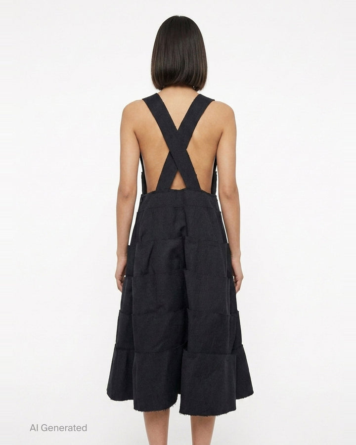 Layered Crossback Pinafore | Comme des Garçons Comme des Garçons | Club21 - back