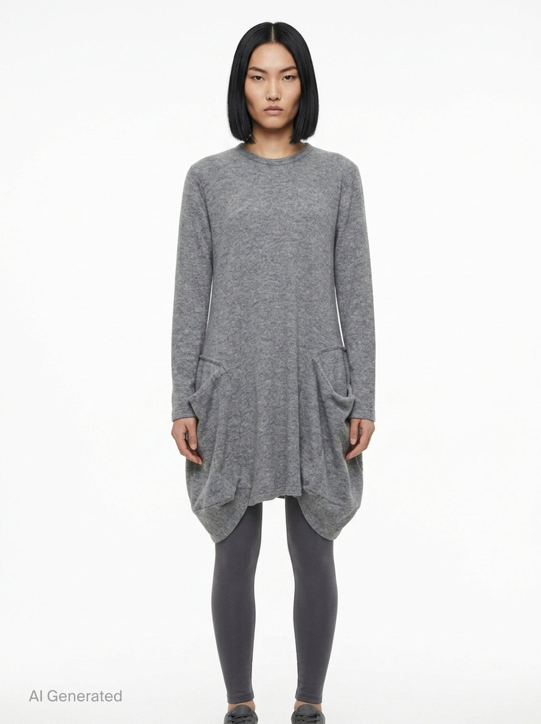 Long Sleeve Crewneck Dress | Comme des Garçons Comme des Garçons | Club21 - front