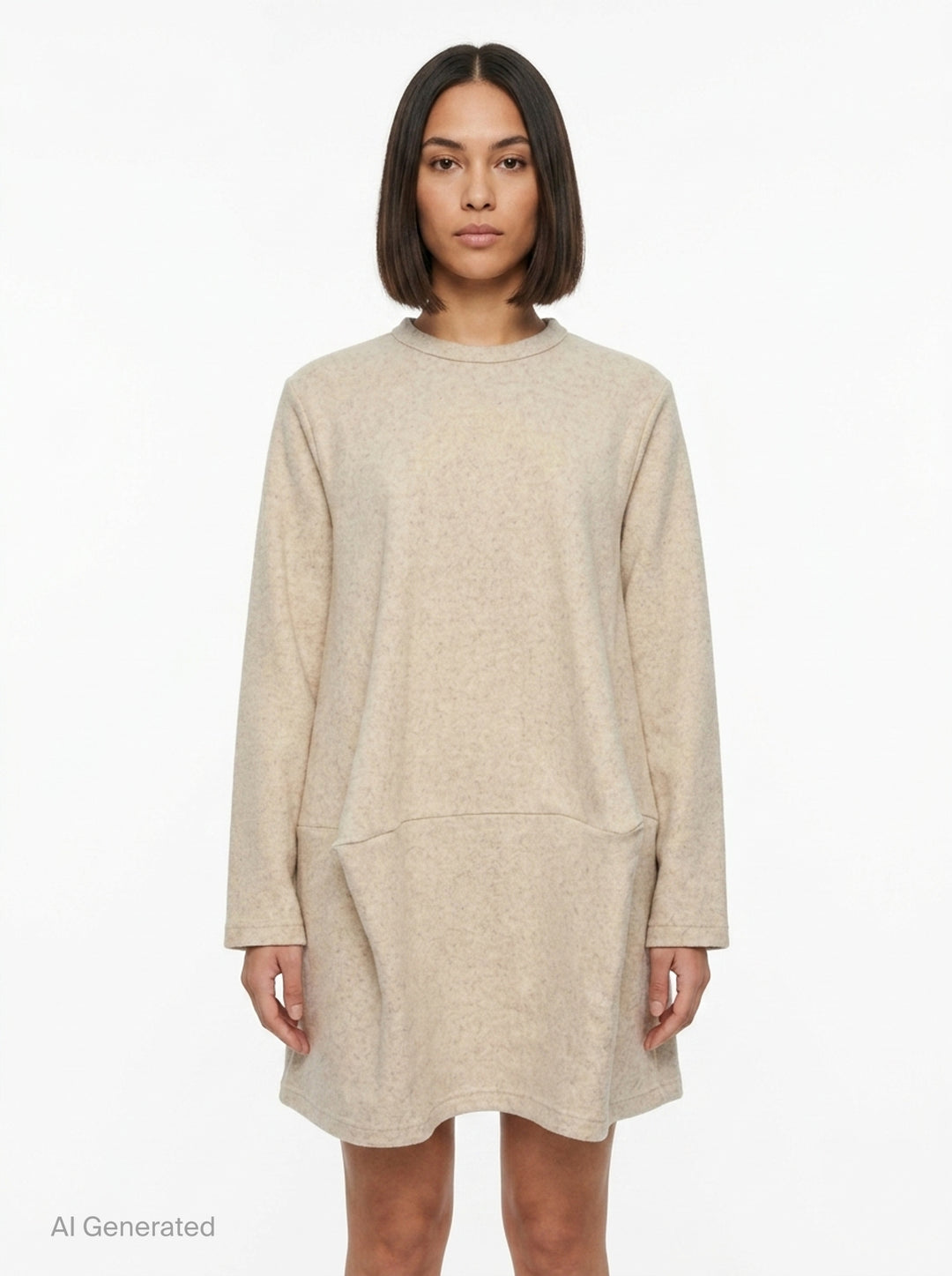 Long Sleeve Crewneck Dress | Comme des Garçons Comme des Garçons | Club21 - front