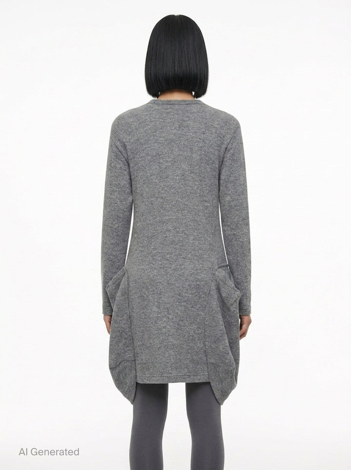 Long Sleeve Crewneck Dress | Comme des Garçons Comme des Garçons | Club21 - back
