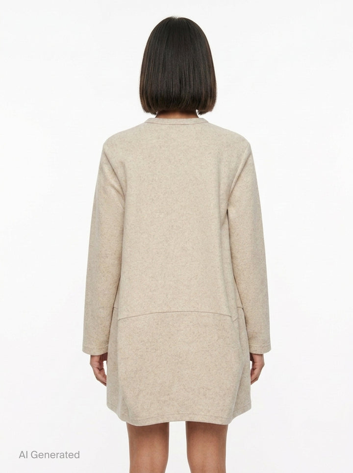 Long Sleeve Crewneck Dress | Comme des Garçons Comme des Garçons | Club21 - back