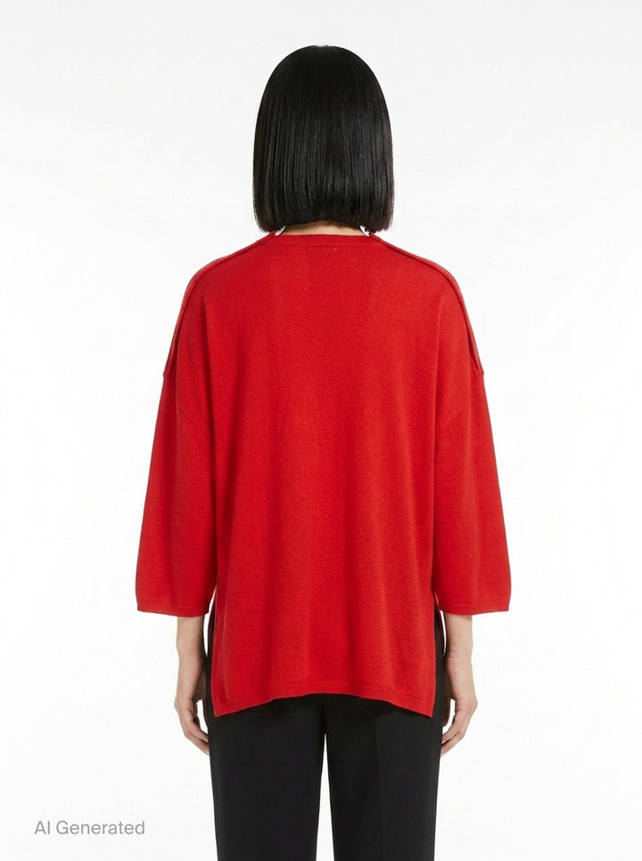 Oversized Curved Hem Knit Top | Comme des Garçons Comme des Garçons | Club21 - back