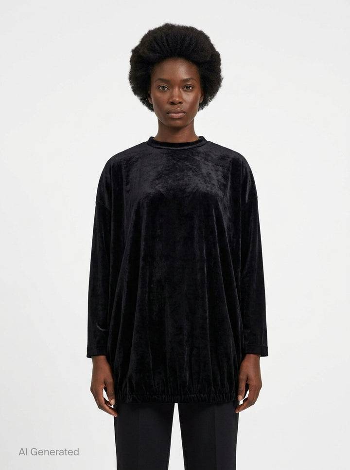 Oversized Layered Gathered Tee | Comme des Garçons | Club21 - front