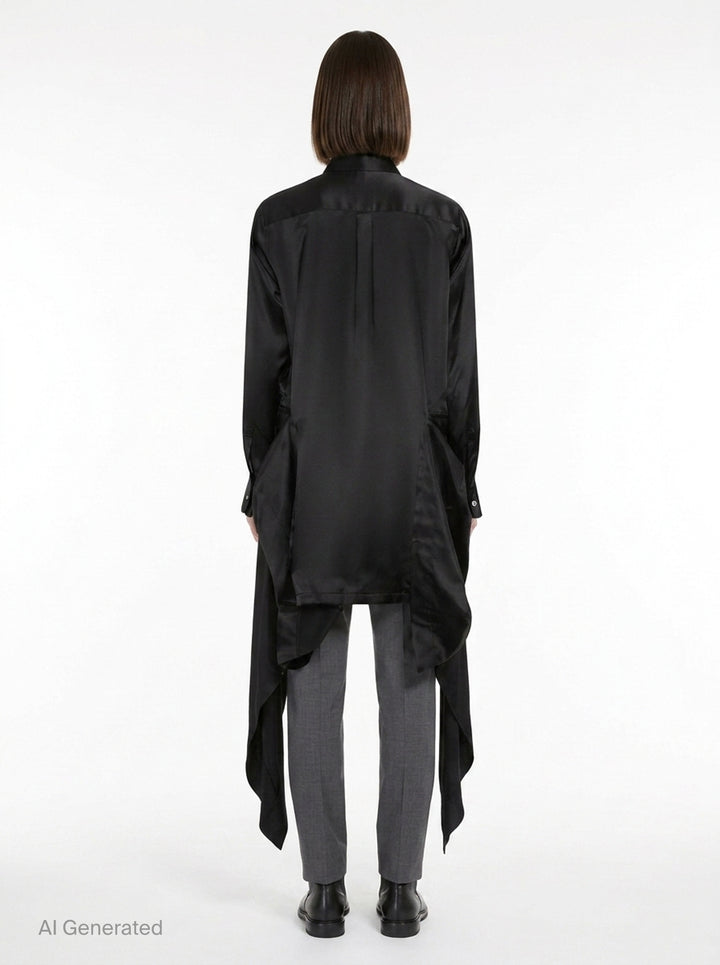 Satin Rounded Collar Blouse | Comme des Garçons Girl | Club21 - back