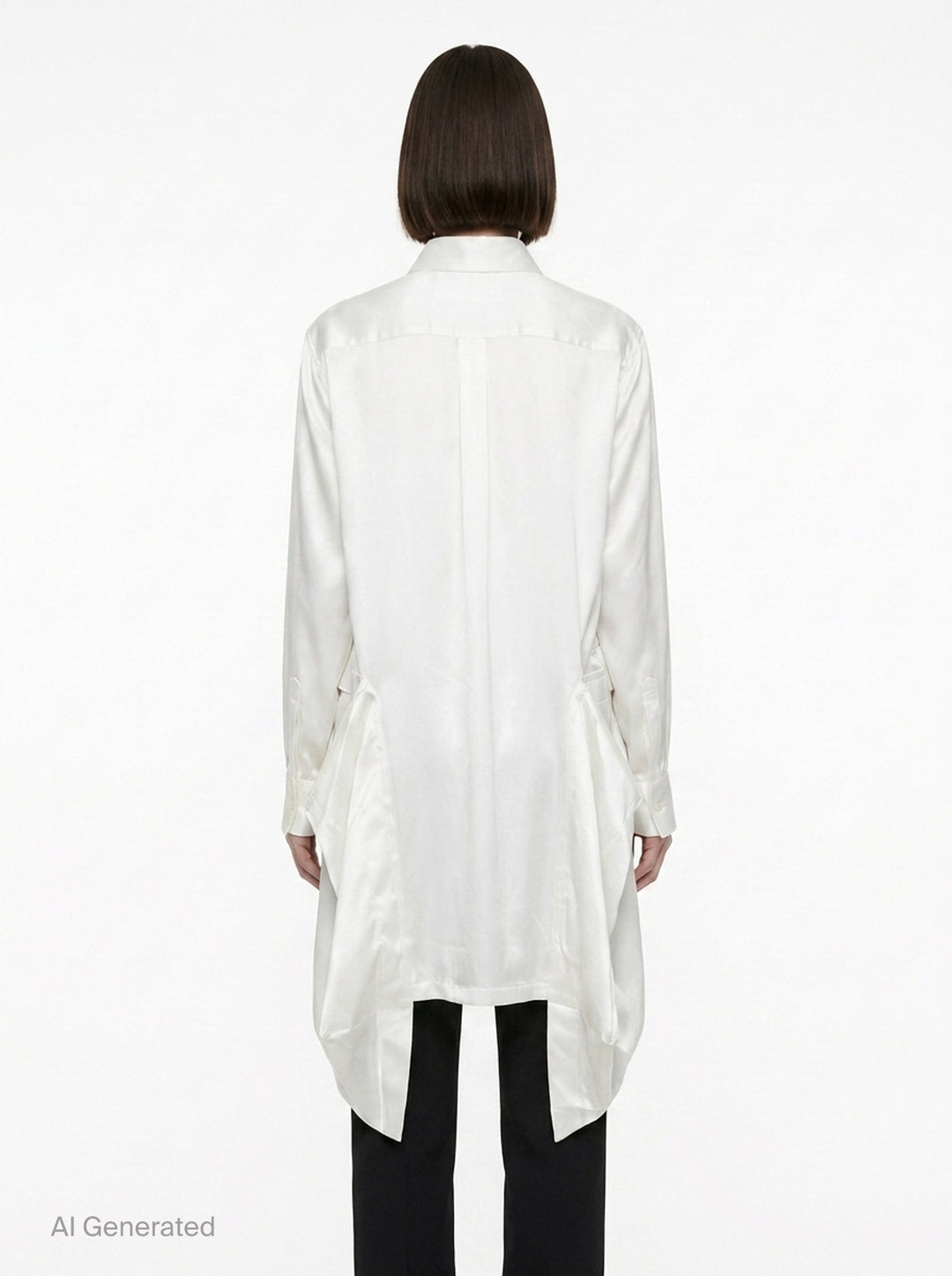 Satin Rounded Collar Blouse | Comme des Garçons Girl | Club21 - back