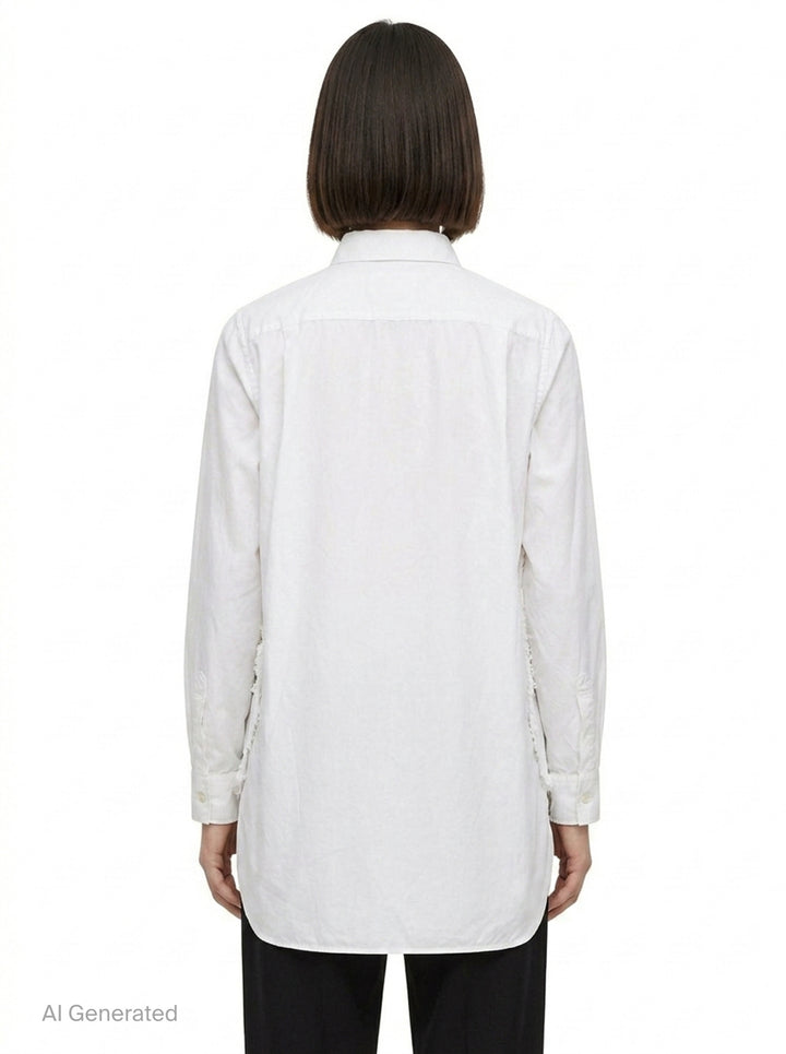 Sheer Lace Panel Blouse | Comme des Garçons | Club21 - back