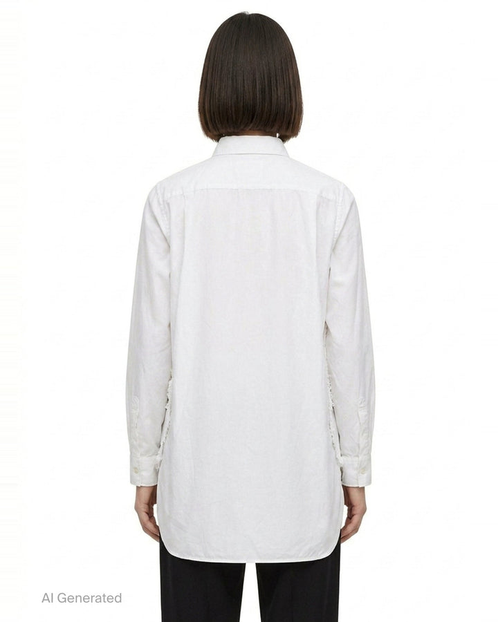 Sheer Lace Panel Blouse | Comme des Garçons | Club21 - back