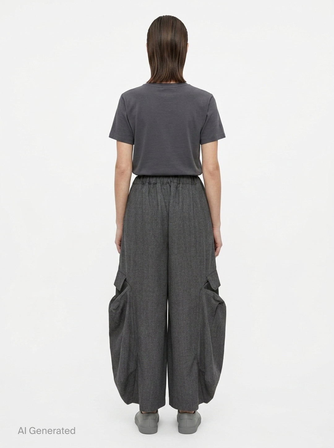 Wide-Leg Drawstring Cargo Pants | Comme des Garçons Comme des Garçons | Club21 - back