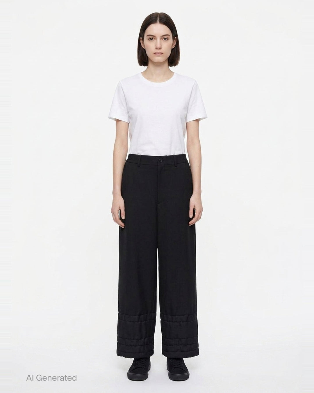 Wide Leg Layered Ruffle Pants | Comme des Garçons Comme des Garçons | Club21 - front