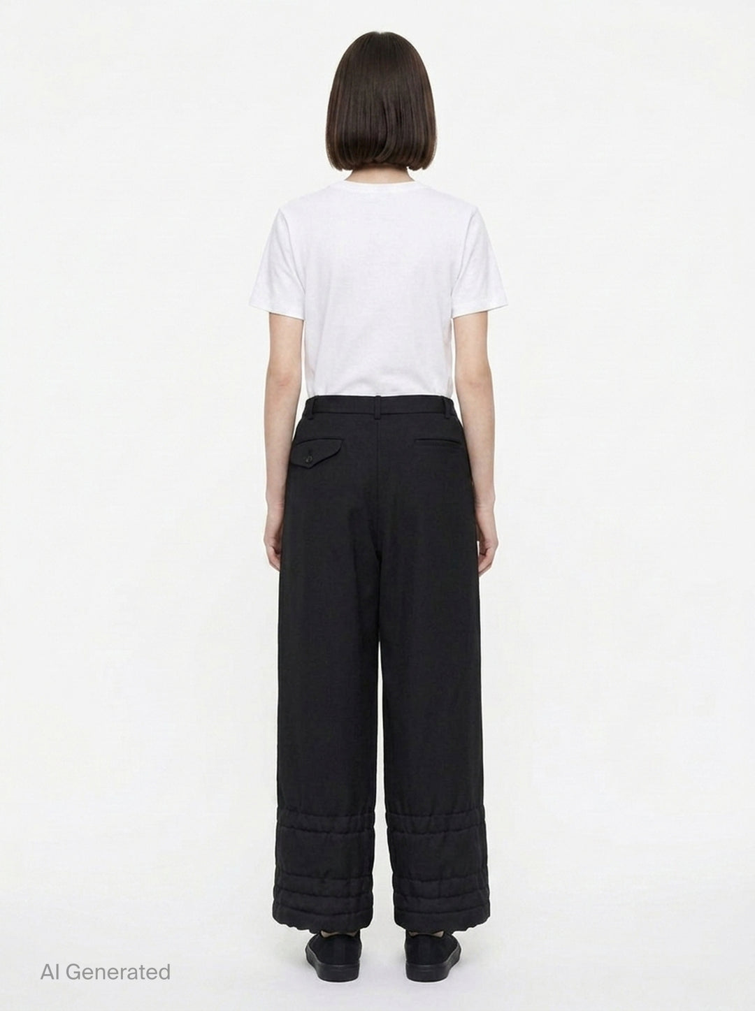 Wide Leg Layered Ruffle Pants | Comme des Garçons Comme des Garçons | Club21 - back
