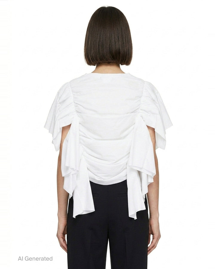 Draped Gathered Layer Top | Comme des Garçons | Club21 - back