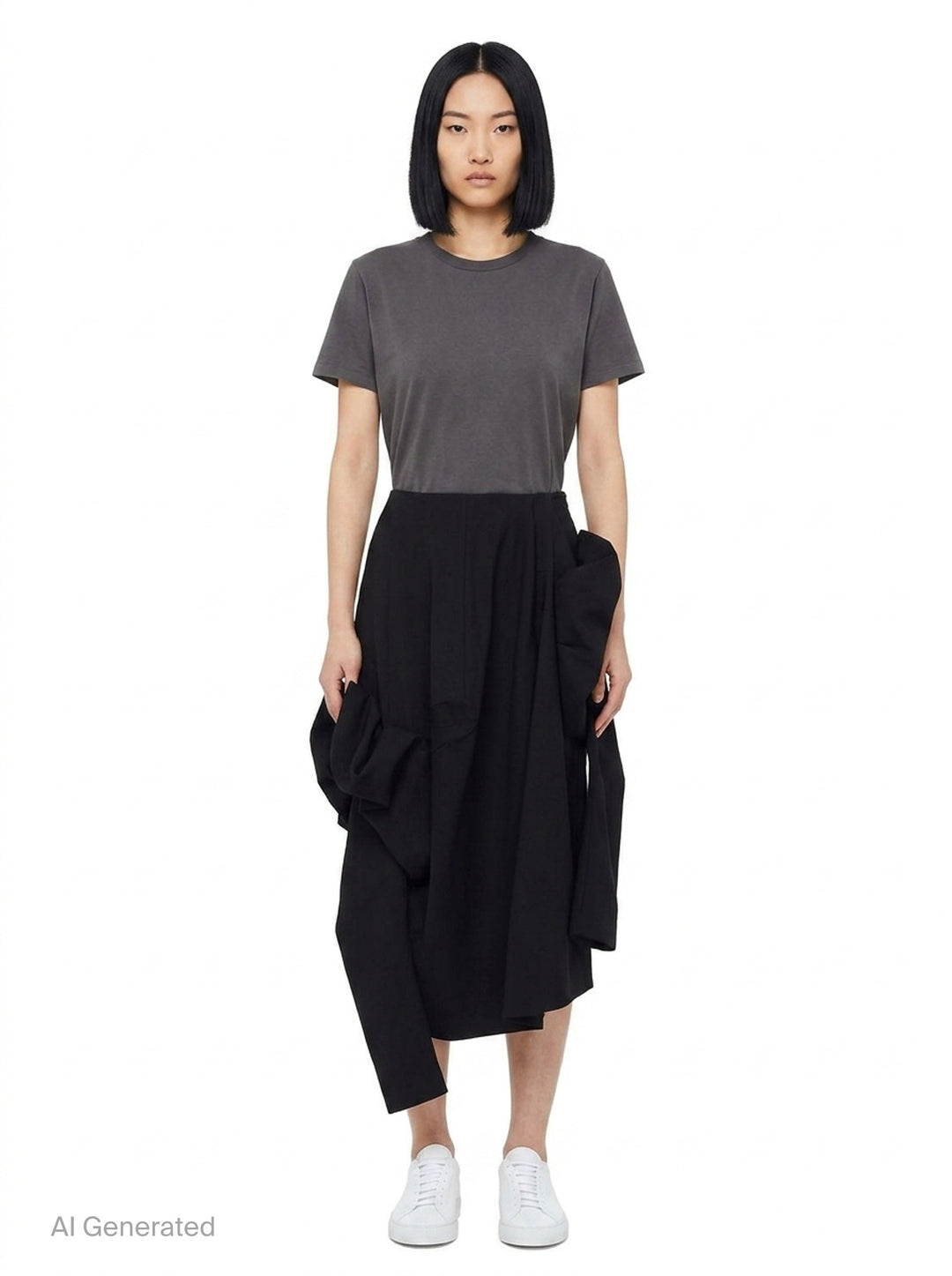 Draped Oversized Midi Skirt | Comme des Garçons | Club21 - front
