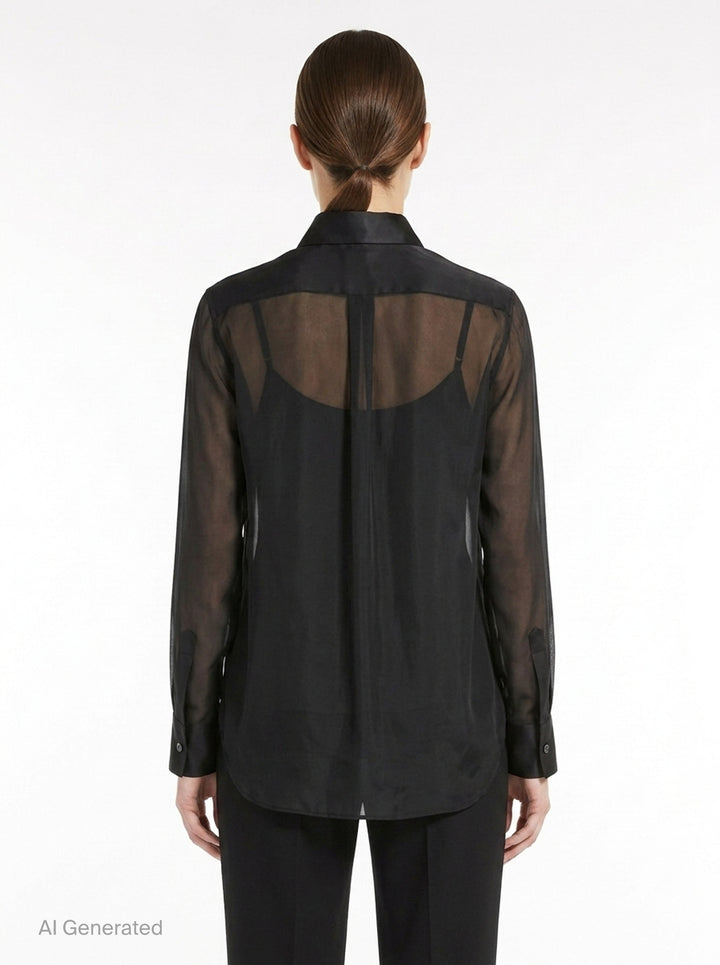 Flounce Collar Sheer Blouse | Comme des Garçons | Club21 - back