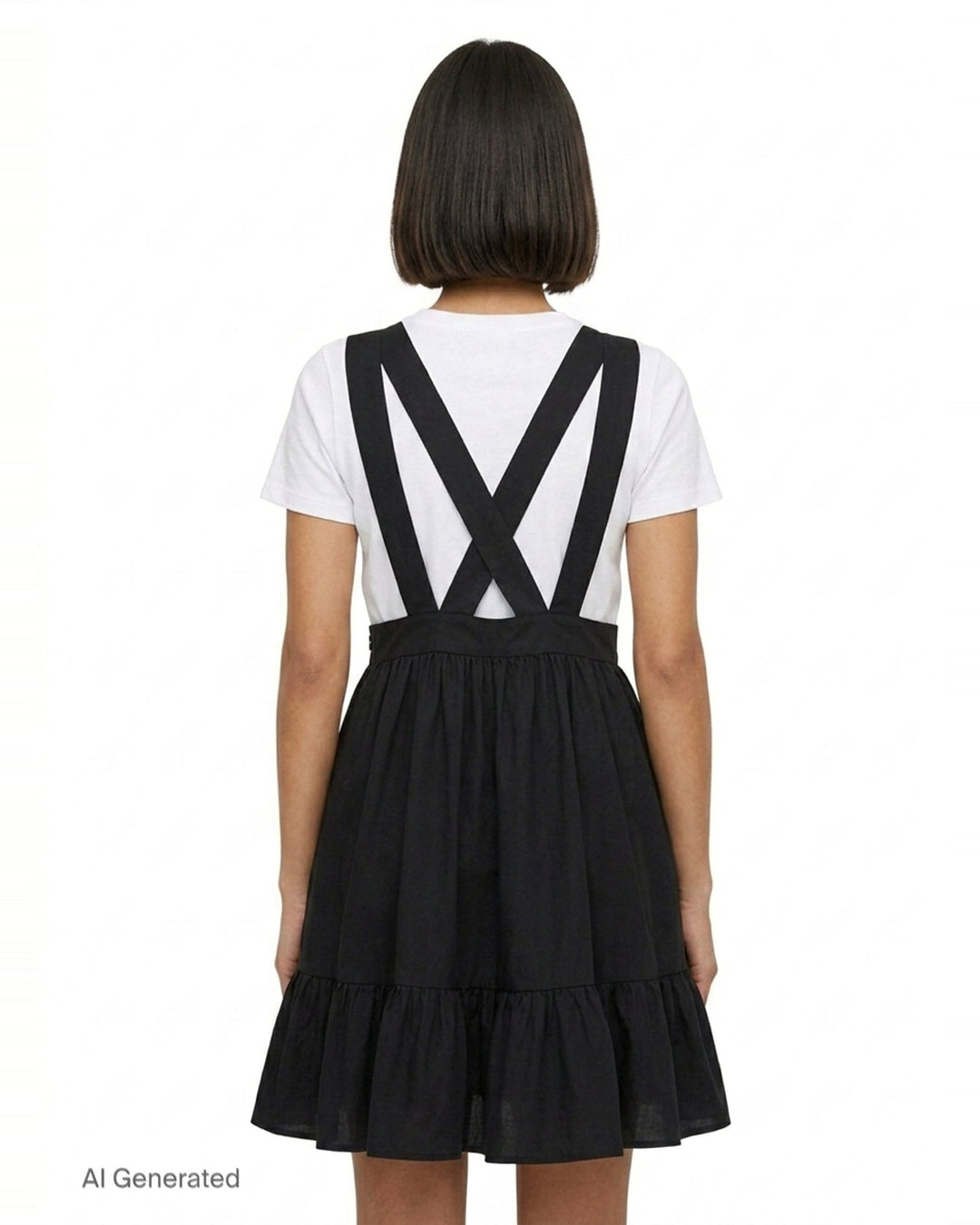 Cross-Back Flare Pinafore Dress | Comme des Garçons Girl | Club21 - back