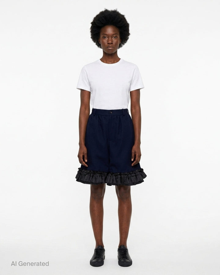 Elastic Waist Wide Leg Pants | Comme des Garçons | Club21 - front