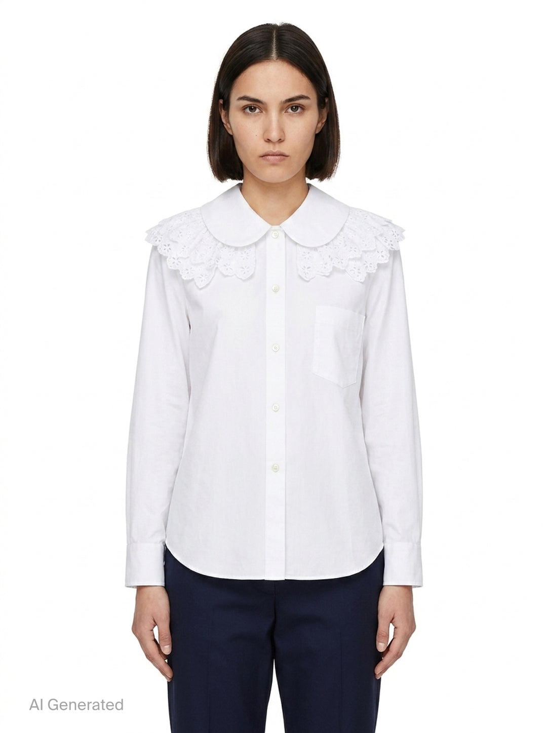 Lace Collar Peter Pan Blouse | Comme des Garçons Girl | Club21 - front