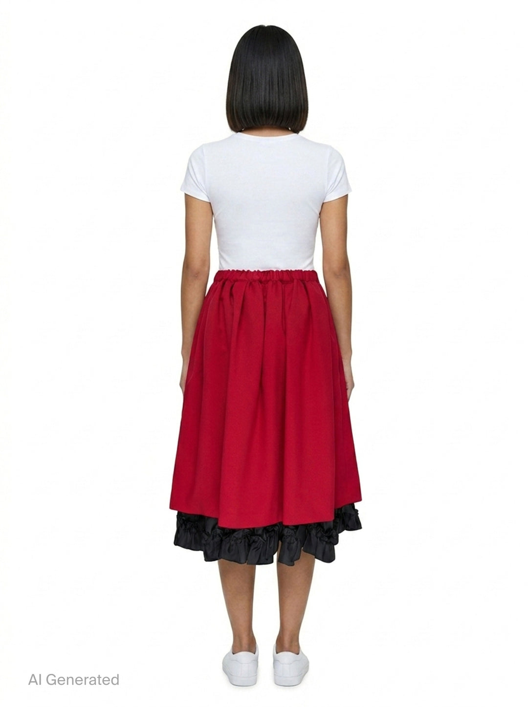 Pleated Drawstring Midi Skirt | Comme des Garçons | Club21 - back