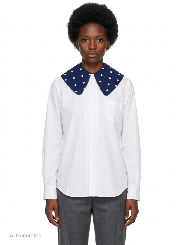 Polka Dot Collar Blouse | Comme des Garçons Girl | Club21 - front