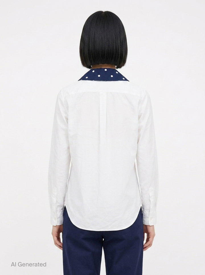 Polka Dot Contrast Collar Blouse | Comme des Garçons Girl | Club21 - back