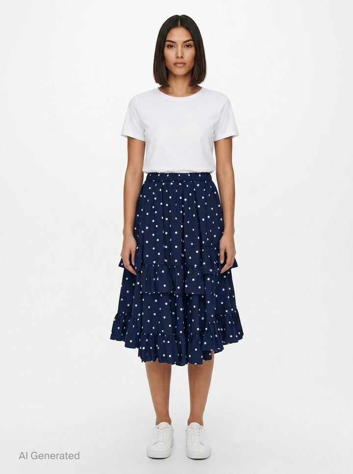 Polka Dot Midi Skirt | Comme des Garçons Girl | Club21 - front