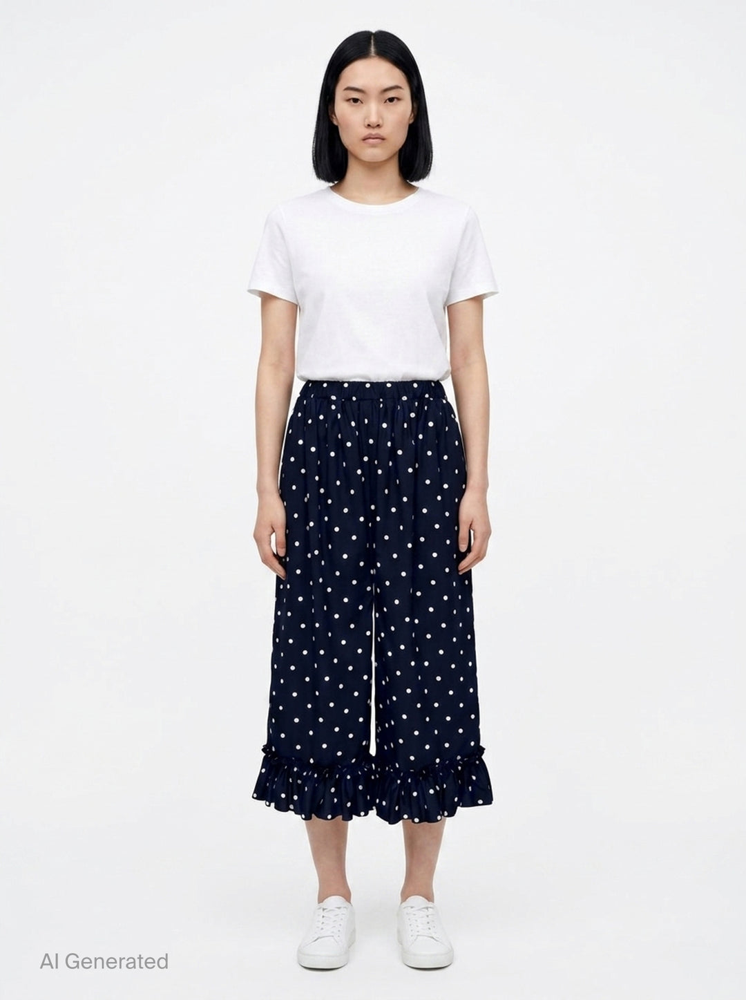 Polka Dot Wide-Leg Pants | Comme des Garçons Girl | Club21 - front