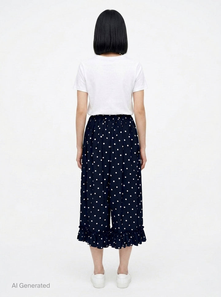 Polka Dot Wide-Leg Pants | Comme des Garçons Girl | Club21 - back