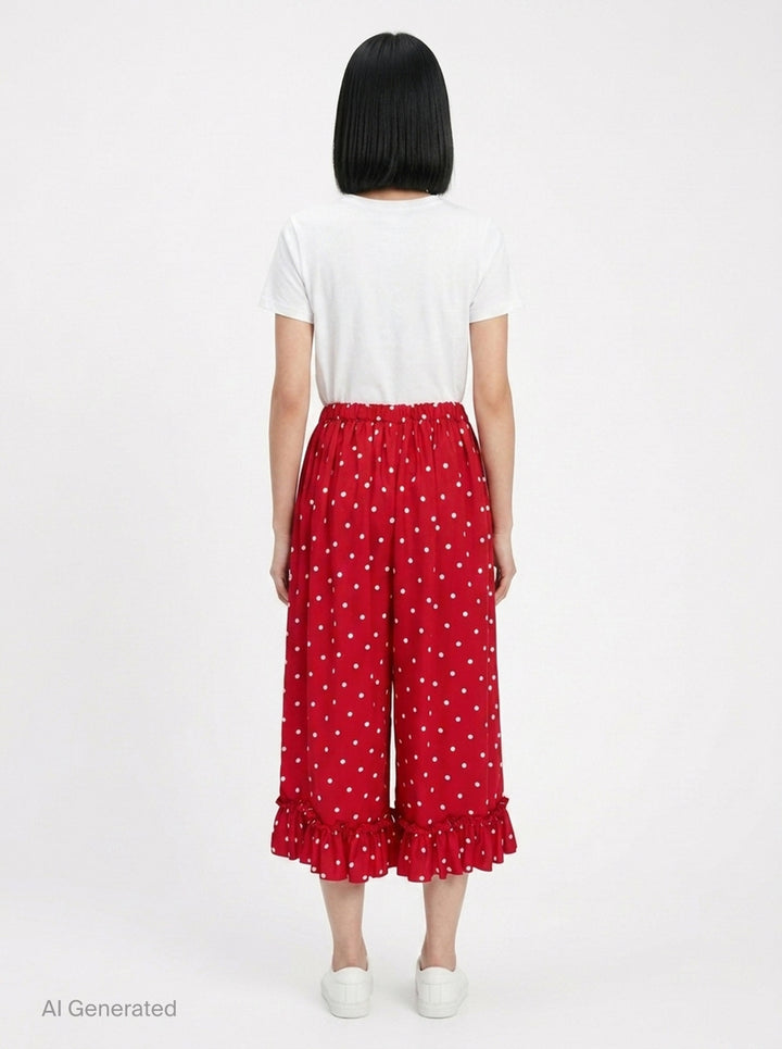 Polka Dot Wide-Leg Pants | Comme des Garçons Girl | Club21 - back