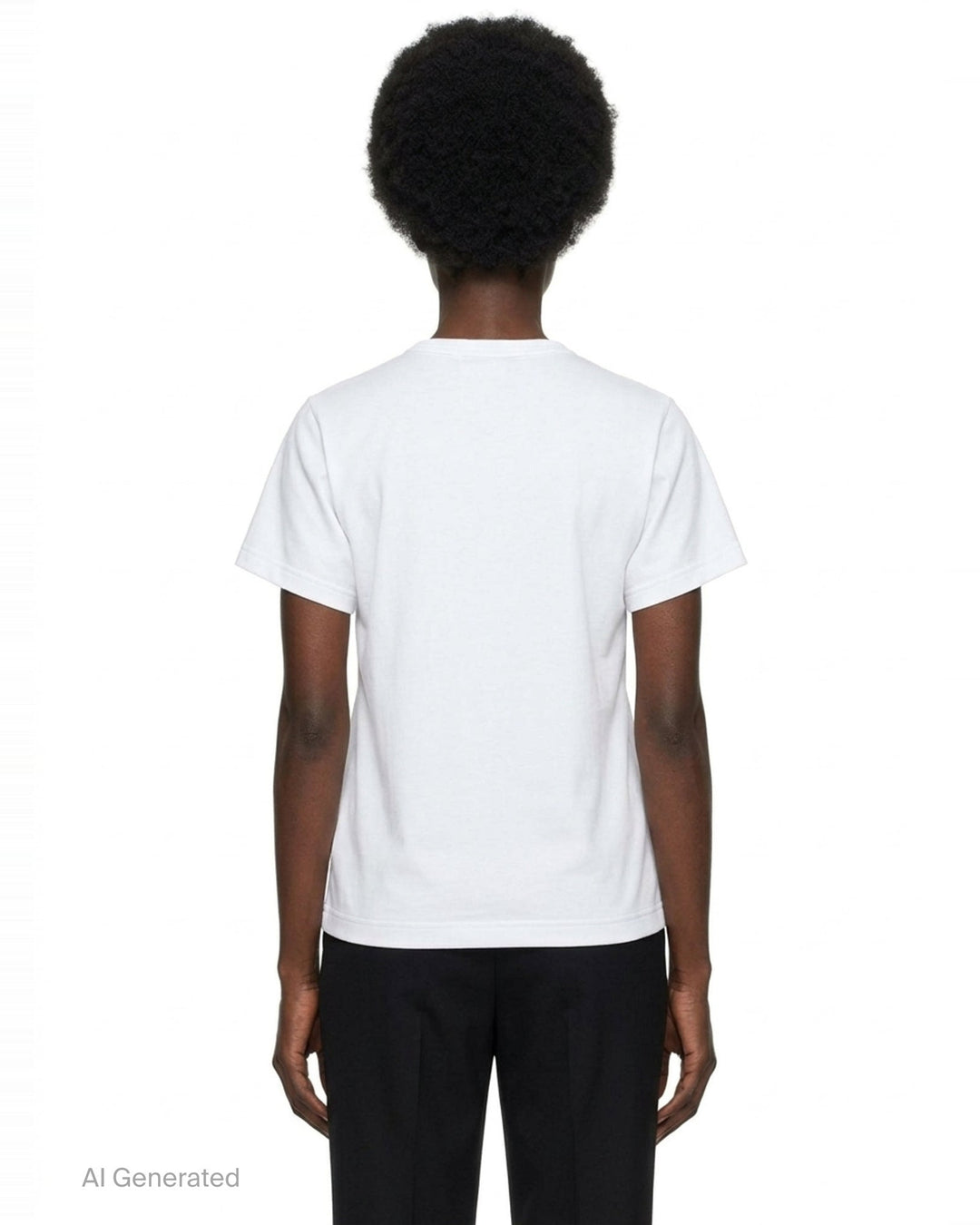 Comme des Garçons Girl pink short sleeve tee with multiple ribbon bows scattered across the chest, relaxed boxy fit with turned-back cuffs and ribbed hem - back