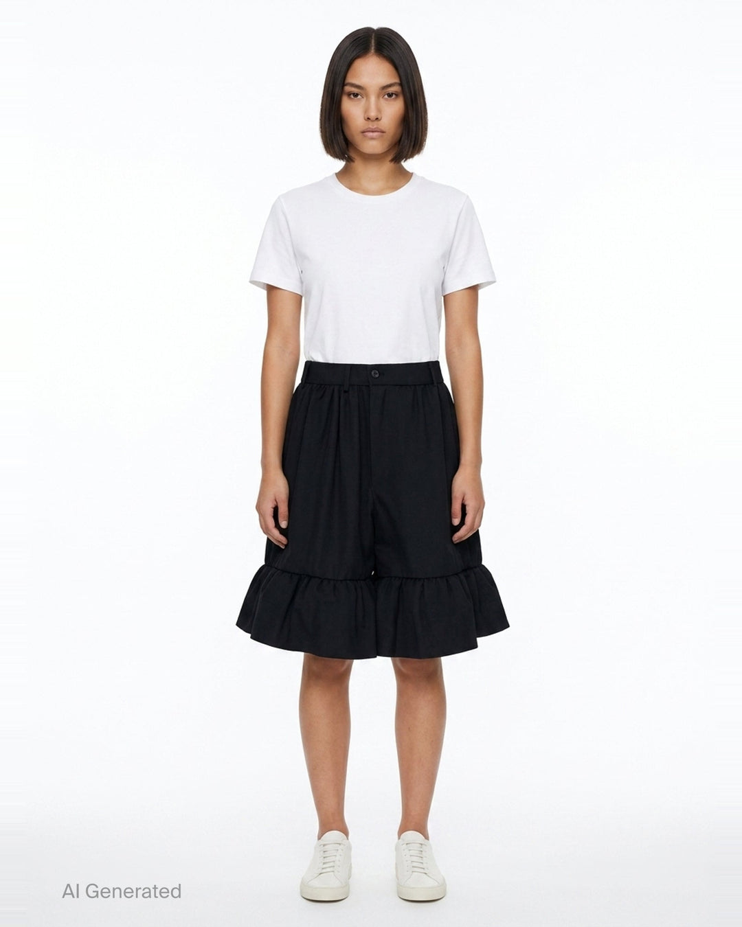 Ruffle Hem Flare Shorts | Comme des Garçons Girl | Club21 - front