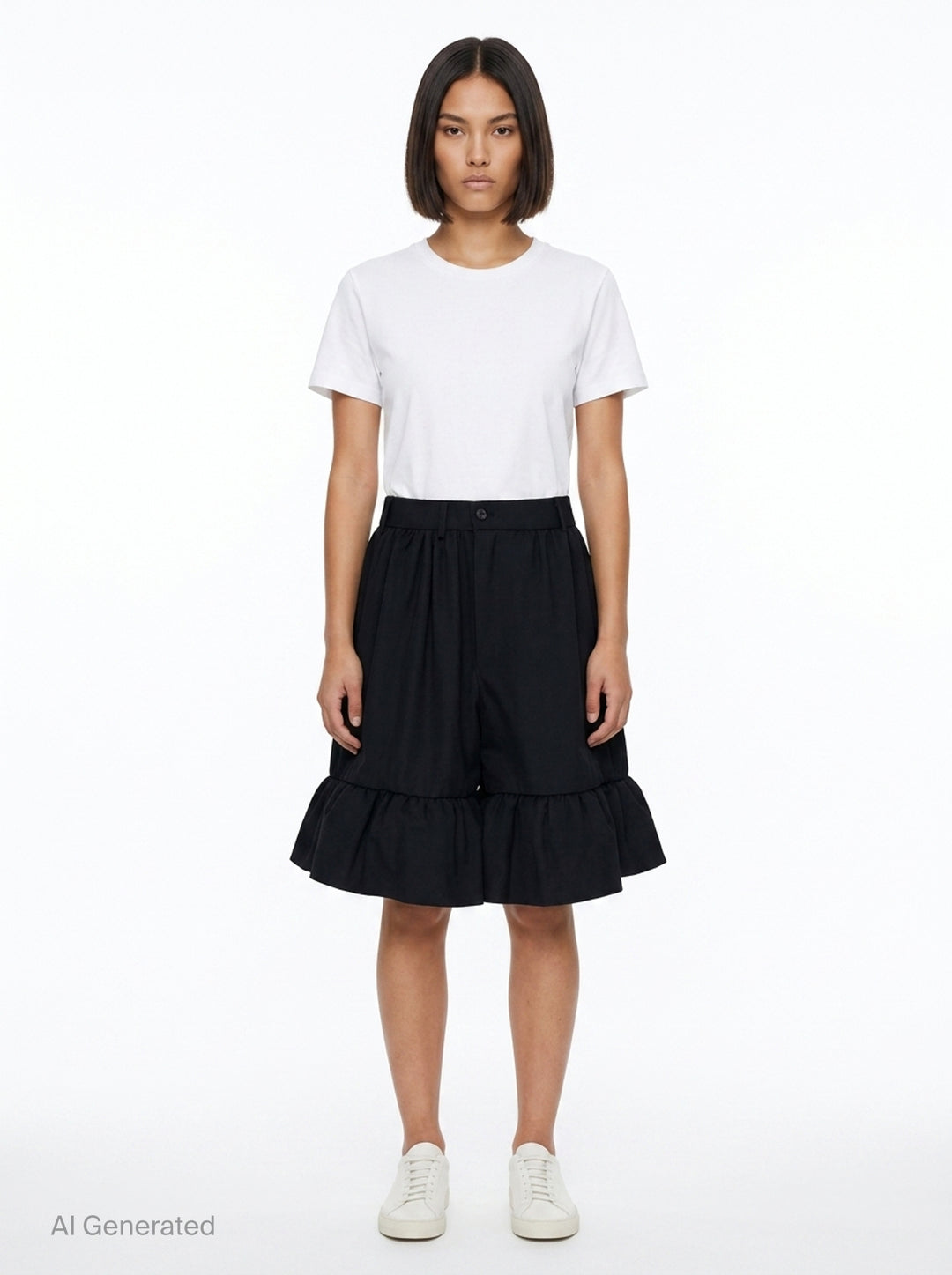 Ruffle Hem Flare Shorts | Comme des Garçons Girl | Club21 - front