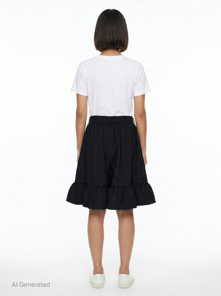 Ruffle Hem Flare Shorts | Comme des Garçons Girl | Club21 - back